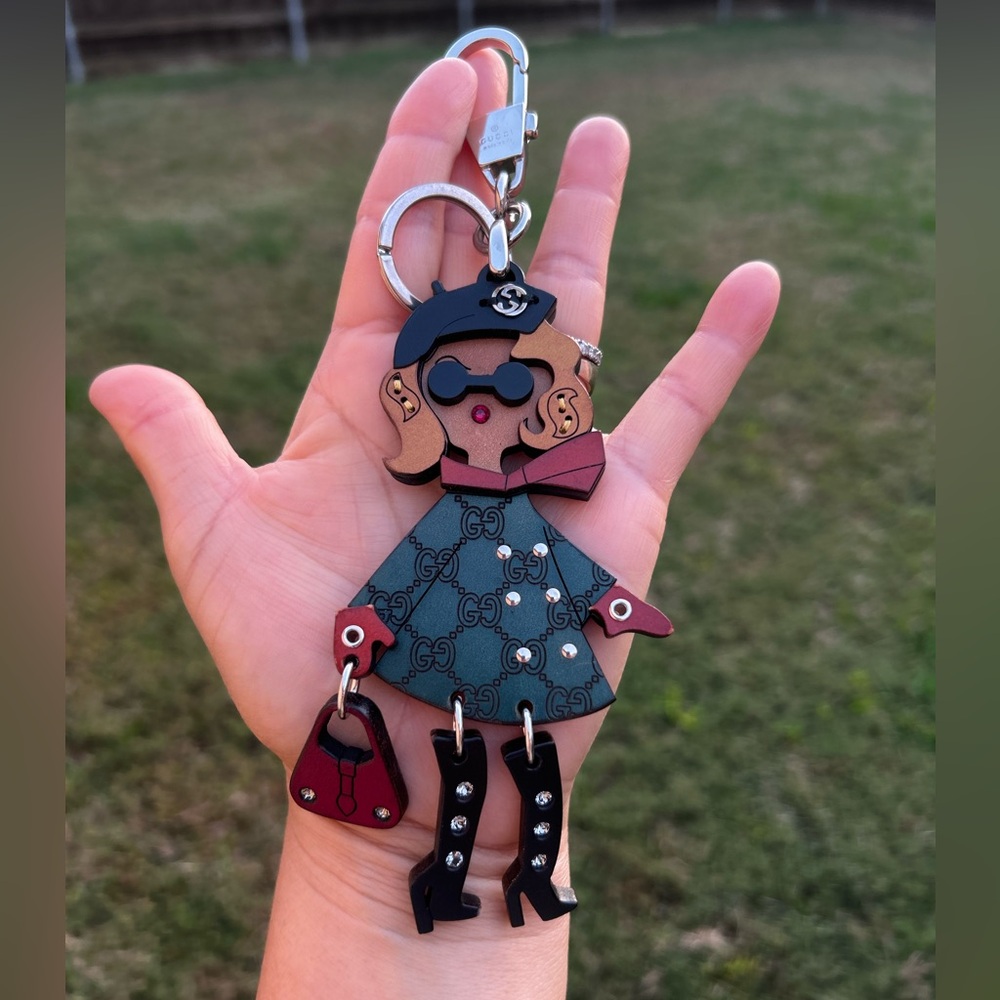 GUCCI Mademoiselle Wood Key Holder/Bag Charm